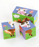 Viga 6-Side Cube Puzzle - Farm Animals