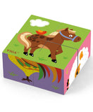 Viga 6-Side Cube Puzzle - Farm Animals