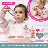 Bibado Dippit Baby Weaning Spoons Pack of 2 - Blush