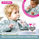 Bibado Dippit Baby Weaning Spoons Pack of 2 - Mist