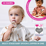 Bibado Dippit Baby Weaning Spoons Pack of 2 - Fawn