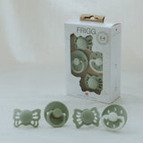 Frigg Baby's First Pacifier 0M-6M Pack of 4 Moonlight Sailing / Sage - Size 1