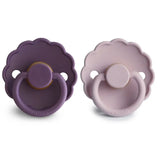 Frigg Daisy Latex Baby Pacifier 6M-18M ,Pack of 2 , Violet Dream / Soft Lilac - Size 2