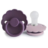 Frigg Daisy Silicone Baby Pacifier 0M-6M ,Pack of 2 , Violet Dream / Soft Lilac - Size 1