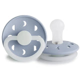 Frigg Moon Phase Silicone Baby Pacifier 0M-6M ,Pack of 1 , Powder Blue Night - Size 1