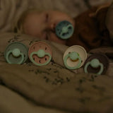 Frigg Moon Phase Silicone Baby Pacifier 0M-6M ,Pack of 1 , Powder Blue Night - Size 1