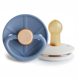 Frigg Little Viking Latex Baby Pacifier 0M-6M ,Pack of 2 , Ocean View / Cream - Size 1