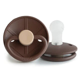 Frigg Little Viking Silicone Baby Pacifier 0M-6M ,Pack of 1 , Bjorn Cocoa - Size 1