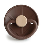 Frigg Little Viking Silicone Baby Pacifier 0M-6M ,Pack of 1 , Bjorn Cocoa - Size 1