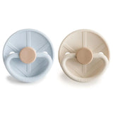 Frigg Little Viking Silicone Baby Pacifier 0M-6M ,Pack of 2 , Powder Blue / Cream - Size 1