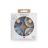Frigg Round Latex Baby Pacifier 6M-18M Pack of 4 Skyline Serenity - Size 2
