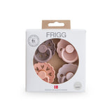 Frigg Round Latex Baby Pacifier 6M-18M Pack of 4 Sunset Bliss - Size 2