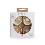 Frigg Round Silicone Baby Pacifier 6M-18M Pack of 4 Crystal Sparkle - Size 2