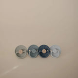 Frigg Round Silicone Baby Pacifier 0M-6M Pack of 4 Skyline Serenity - Size 1