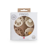 Frigg Round Silicone Baby Pacifier 6M-18M Pack of 4 Snowflake Dream - Size 2
