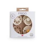 Frigg Round Silicone Baby Pacifier 6M-18M Pack of 4 Snowflake Dream - Size 2
