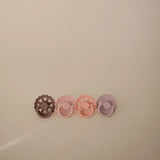 Frigg Round Silicone Baby Pacifier 0M-6M Pack of 4 Sunset Bliss - Size 1