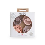 Frigg Round Silicone Baby Pacifier 6M-18M Pack of 4 Sunset Bliss - Size 2