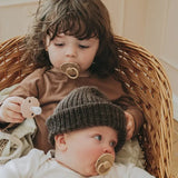 Frigg Round Latex Baby Pacifier 0M-6M Pack of 6 Cinnamon Charm - Size 1