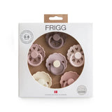 Frigg Round Silicone Baby Pacifier 0M-6M Pack of 6 Blooming Love - Size 1