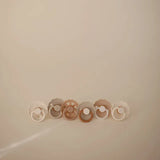 Frigg Round Silicone Baby Pacifier 0M-6M Pack of 6 Cinnamon Charm - Size 1