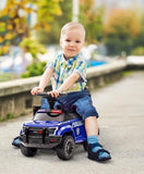 MYTS Boy's Police Ride-On Push Car With Siren, Megaphone And Storage - Blue