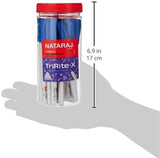 Natara Tririte X Fine Ball Pen 0.7mm Blue 25Pcs Jar