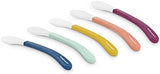 Babymoov White Head Silicone Spoons 2nd Age - Pack of 5