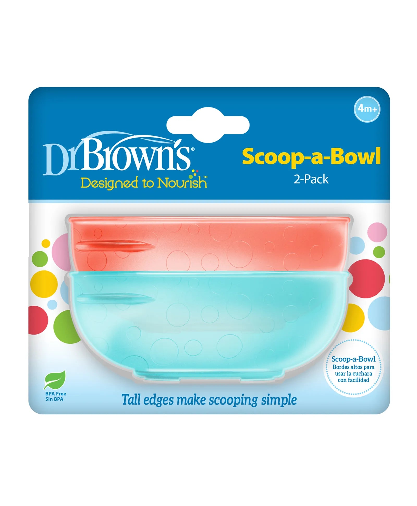 Dr. Brown's Scoop-A-Bowl - Pack of 2 - Blue/ Red - Laadlee