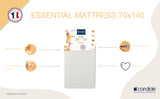 Candide Essential Mattress With Removable Cover 70x140cm - White