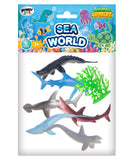 Power Joy Animal Worldz Sea World Figurine 4inch - 6pcs Assorted