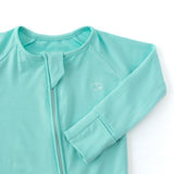 Anvi Baby Organic Zipper Sleepsuit- Glacier - Blue