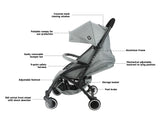Nania LILI Compact and Lightweight Stroller - Grey