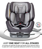 Nania ONE 360° Rotating ISOFIX Car Seat - Grey Melange