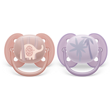 Philips Avent Ultra Soft Pacifier 0M-6M Girl - 2 Pcs
