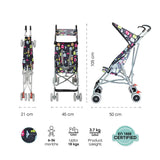 Moon Jet Ultra Light Buggy Stroller - Printed Cars