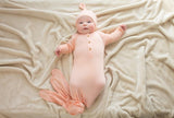 Anvi Baby Knotted Gown & Beanie Set - That's Peachy