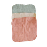 Tickle Tickle Desert Spike Organic Muslin Face Cloths - Value Pack Of 3 - Laadlee
