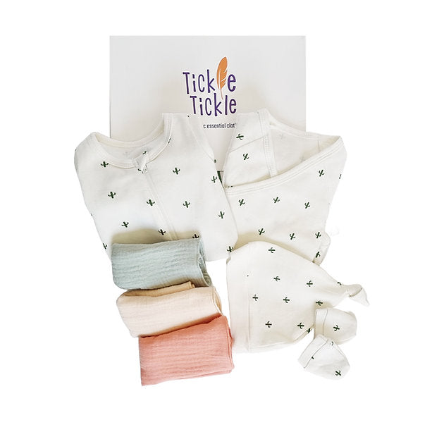 Tickle Tickle Spikey Big Essential Organic Baby Gift Hamper - Laadlee