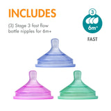 Boon Nursh Silicone Bottle Nipples Assorted Pack of 3