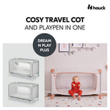 Hauck Dream N Play Plus Travel Cot - Dusty Mint