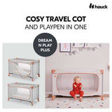 Hauck Dream N Play Plus Travel Cot - Dusty Cork