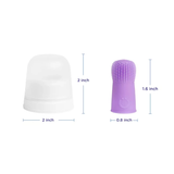 Ubbi Silicone Finger Toothbrushes With Case (Pack of 2) - Purple