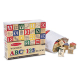 Stem Abc & 123 Wooden Blocks - 50Pcs