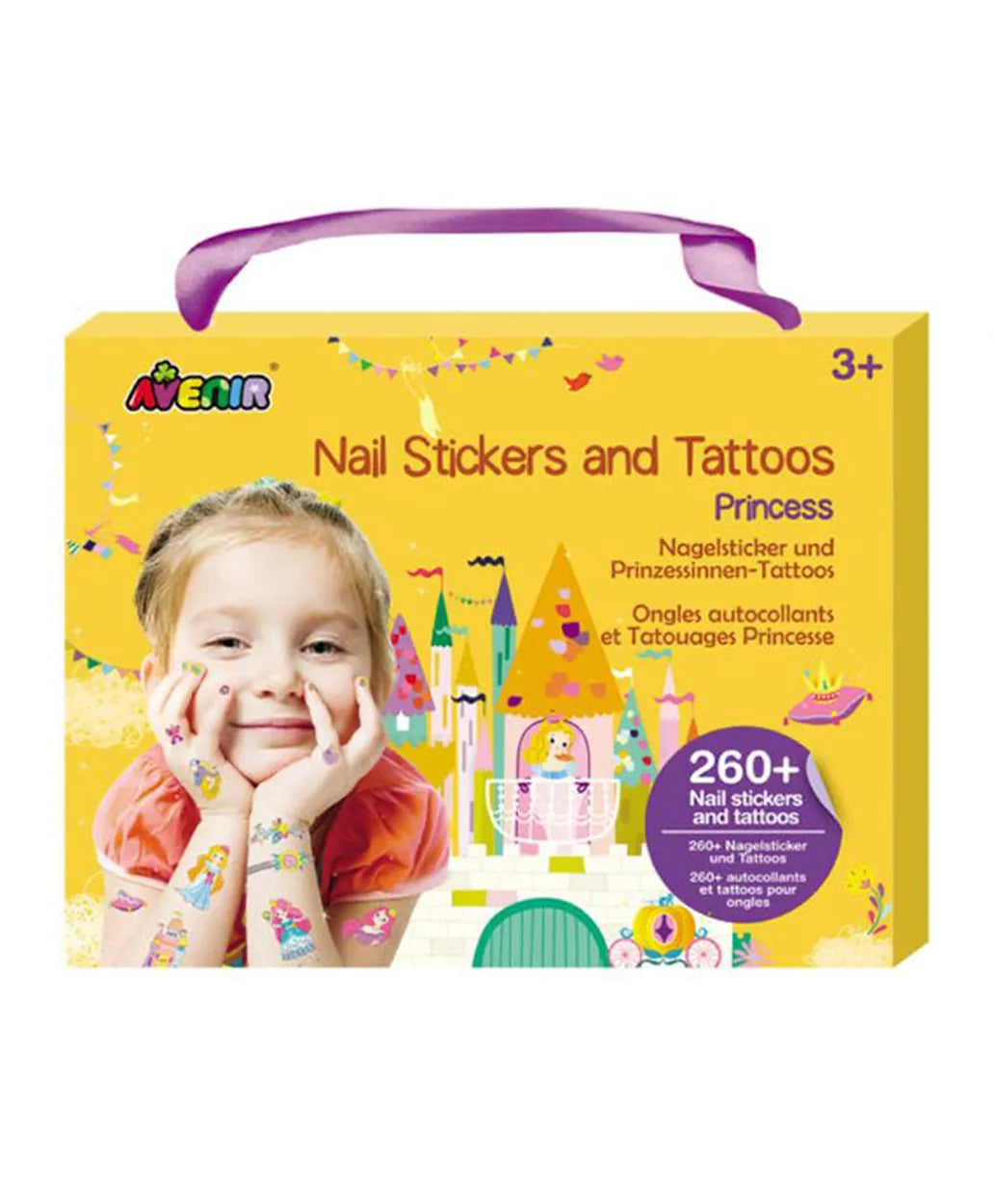 Avenir Nail Stickers and Tattoos Kit - Princess - Laadlee