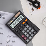 Deli Mini Desk Calculator Plastic 12 Digits Black Em01320