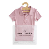 Anvi Baby Bamboo Spandex Polo T-Shirt 2Y-4Y - Lilac