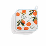 Anvi Baby Set of 3 Organic Bamboo Face Cloth - Orange Orchard