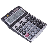 Deli Calculator Metal 14 Digits Silver 39229
