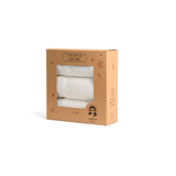 Anvi Baby Set of 3 Organic Bamboo Burp & Bib Cloth - White